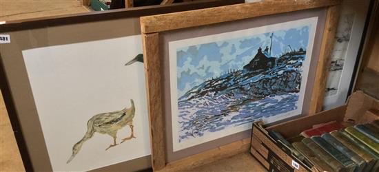 4 framed pictures by various artists(-)